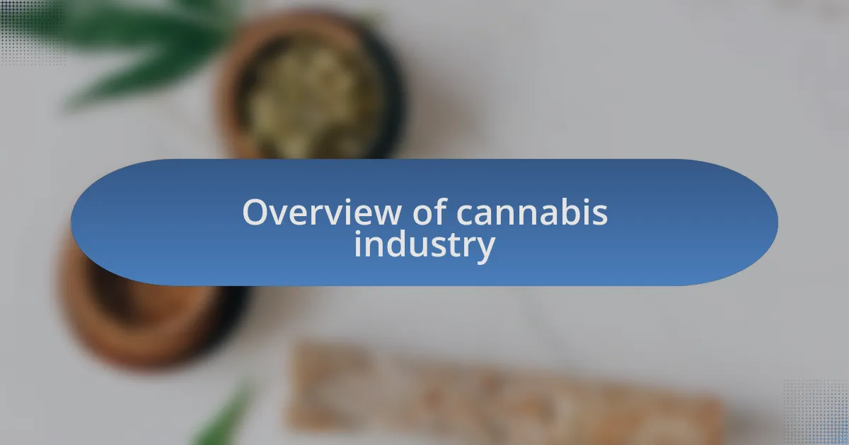 Overview of cannabis industry